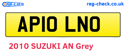 AP10LNO are the vehicle registration plates.