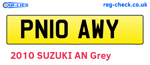 PN10AWY are the vehicle registration plates.