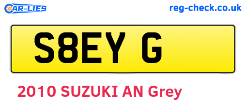 S8EYG are the vehicle registration plates.