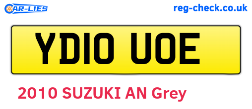 YD10UOE are the vehicle registration plates.