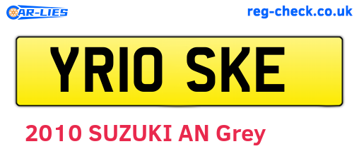 YR10SKE are the vehicle registration plates.