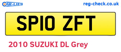 SP10ZFT are the vehicle registration plates.