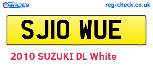 SJ10WUE are the vehicle registration plates.