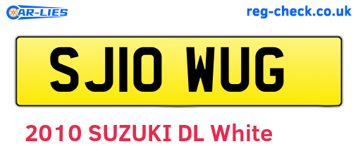 SJ10WUG are the vehicle registration plates.