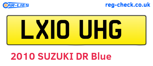 LX10UHG are the vehicle registration plates.