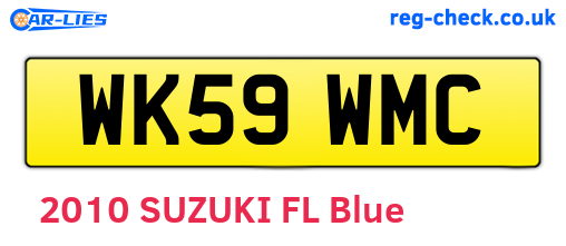 WK59WMC are the vehicle registration plates.
