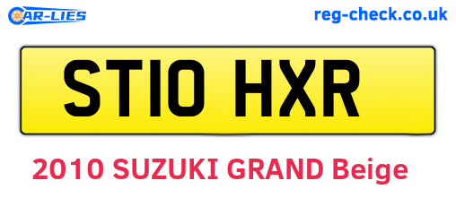 ST10HXR are the vehicle registration plates.