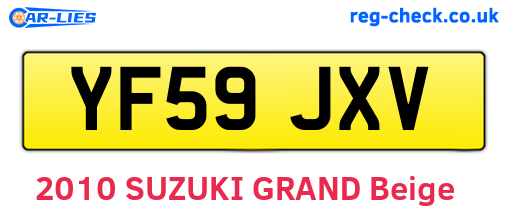 YF59JXV are the vehicle registration plates.