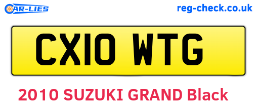 CX10WTG are the vehicle registration plates.