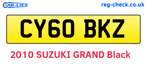 CY60BKZ are the vehicle registration plates.