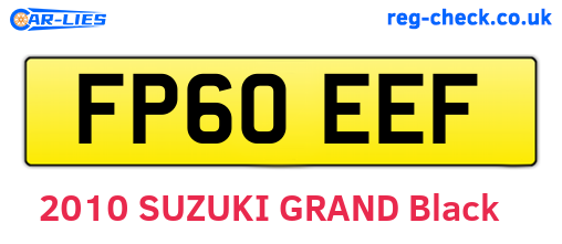 FP60EEF are the vehicle registration plates.
