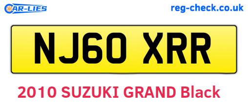 NJ60XRR are the vehicle registration plates.