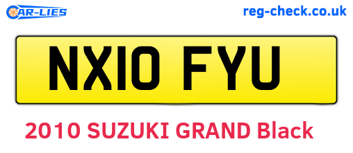 NX10FYU are the vehicle registration plates.