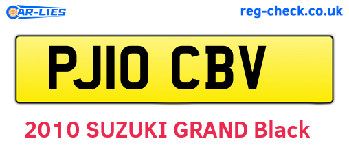PJ10CBV are the vehicle registration plates.