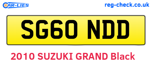 SG60NDD are the vehicle registration plates.