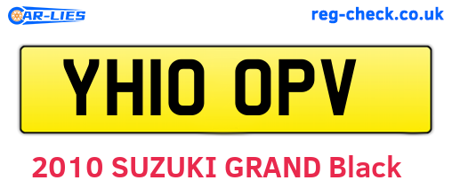 YH10OPV are the vehicle registration plates.