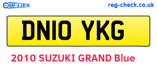 DN10YKG are the vehicle registration plates.