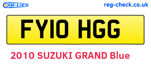FY10HGG are the vehicle registration plates.