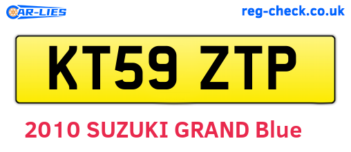 KT59ZTP are the vehicle registration plates.