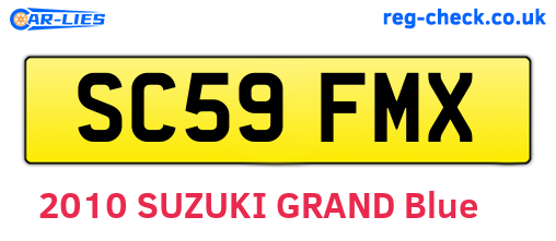 SC59FMX are the vehicle registration plates.