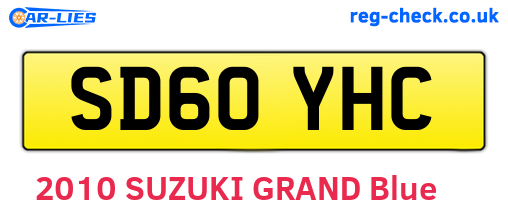 SD60YHC are the vehicle registration plates.