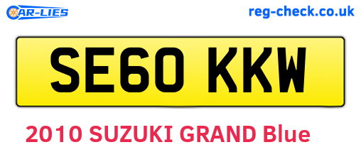 SE60KKW are the vehicle registration plates.