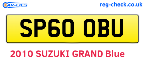 SP60OBU are the vehicle registration plates.