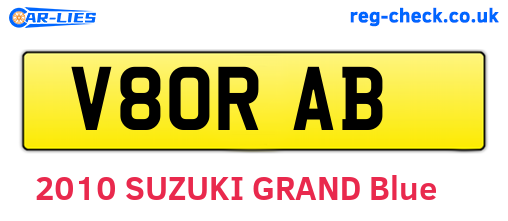 V80RAB are the vehicle registration plates.