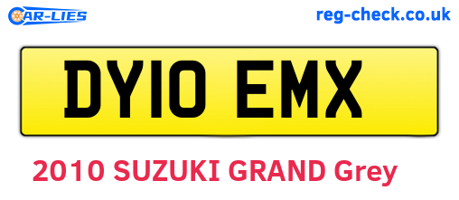 DY10EMX are the vehicle registration plates.