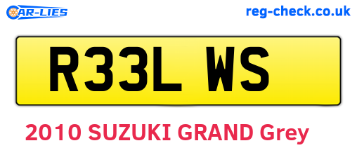 R33LWS are the vehicle registration plates.
