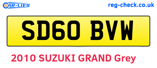SD60BVW are the vehicle registration plates.