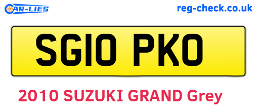 SG10PKO are the vehicle registration plates.