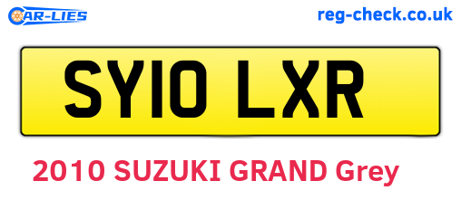 SY10LXR are the vehicle registration plates.