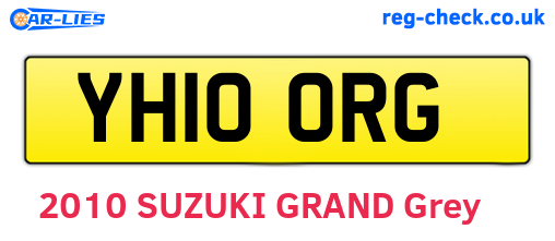 YH10ORG are the vehicle registration plates.