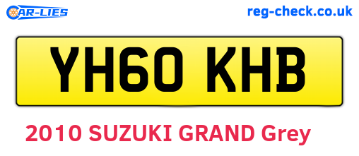 YH60KHB are the vehicle registration plates.