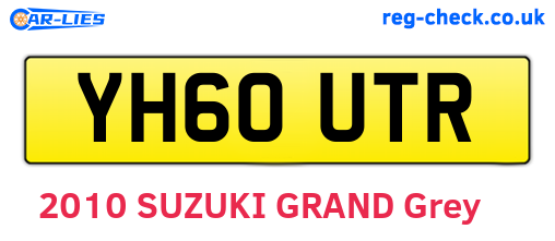 YH60UTR are the vehicle registration plates.