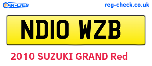 ND10WZB are the vehicle registration plates.