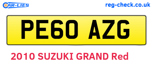 PE60AZG are the vehicle registration plates.