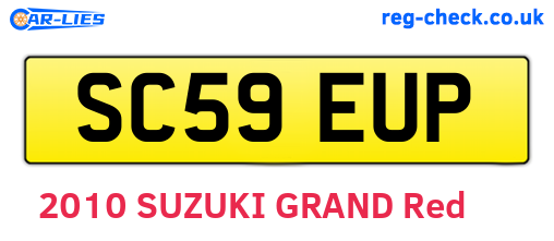SC59EUP are the vehicle registration plates.