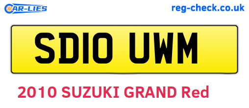 SD10UWM are the vehicle registration plates.