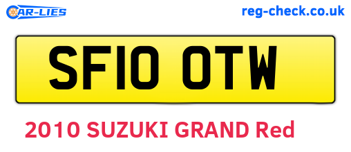 SF10OTW are the vehicle registration plates.
