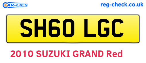 SH60LGC are the vehicle registration plates.
