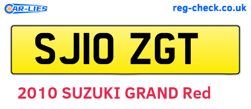 SJ10ZGT are the vehicle registration plates.