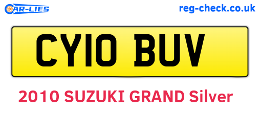 CY10BUV are the vehicle registration plates.