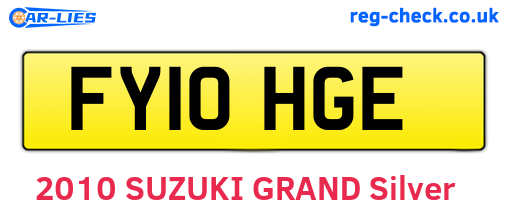 FY10HGE are the vehicle registration plates.