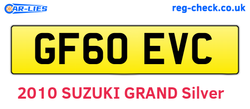 GF60EVC are the vehicle registration plates.