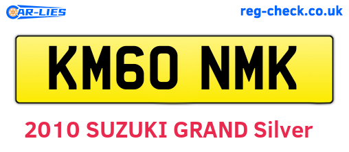 KM60NMK are the vehicle registration plates.