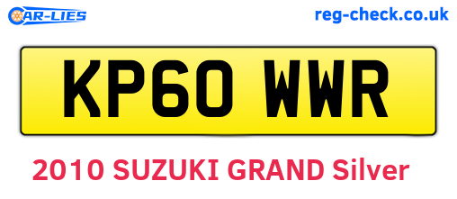 KP60WWR are the vehicle registration plates.
