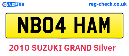 NB04HAM are the vehicle registration plates.