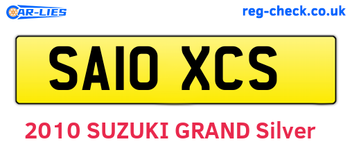 SA10XCS are the vehicle registration plates.